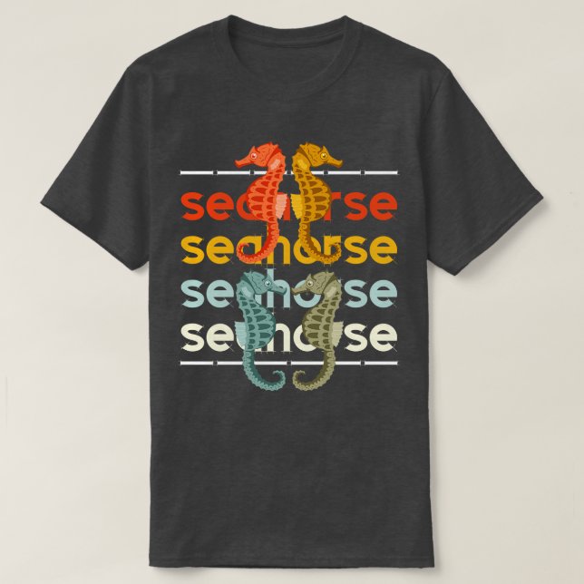 Sea Creature Ocean Aquarium Zoo Keeper Seahorse T-Shirt (Design Front)