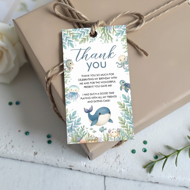 Sea Creatures Birthday Favour Tags (Creator Uploaded)