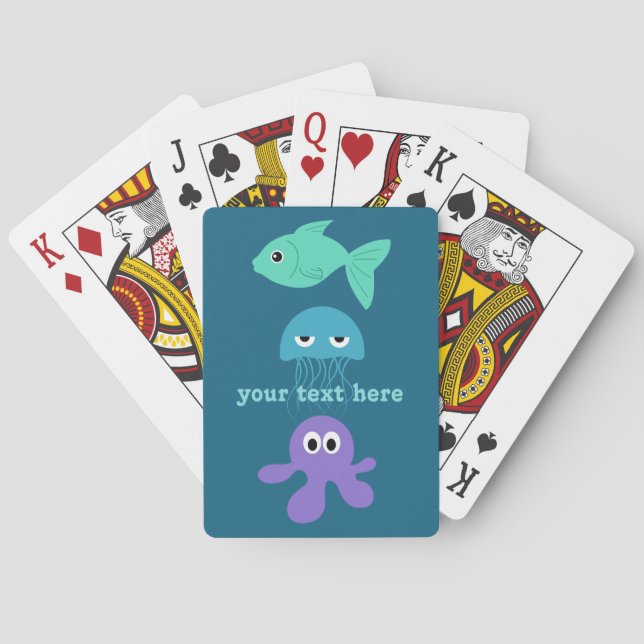 Sea Creatures custom playing cards (Back)