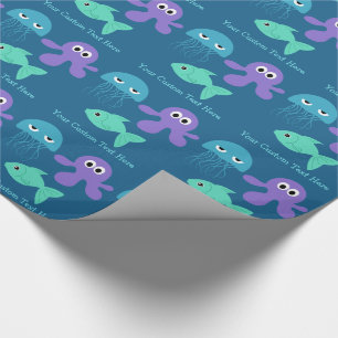Sea Creatures custom wrapping paper