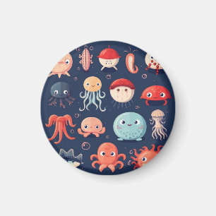 Sea creatures, fish, magnet, cute magnet