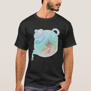 Sea Creatures Fish Teapot Saltwater Coral Reef Aqu T-Shirt