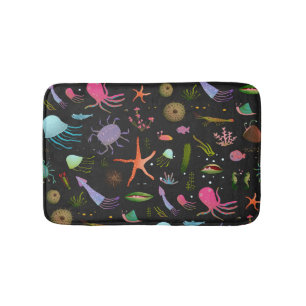 Sea Critters Pattern Bath Mat