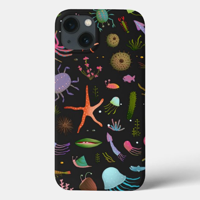 Sea Critters Pattern Case-Mate iPhone Case (Back)
