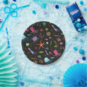 Sea Critters Pattern Paper Plate