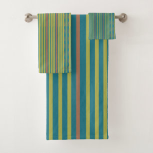 Sea Desert and Clay Stripes Bath Towel Set