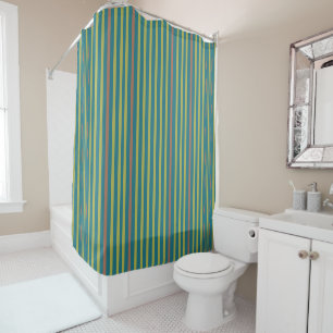Sea Desert and Clay Stripes Shower Curtain