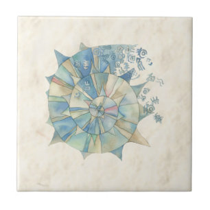 Sea design  Background with sea shell Coaster