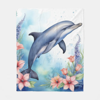 Sea Dolphin Fleece Blanket