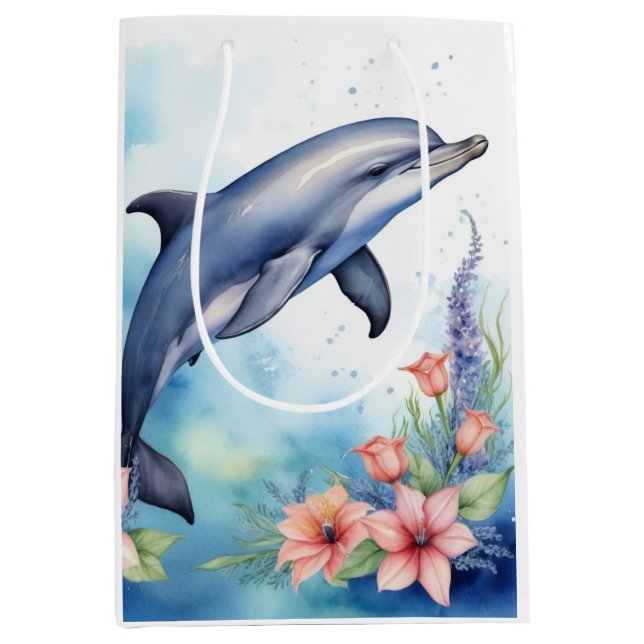 Sea Dolphin Medium Gift Bag (Front)