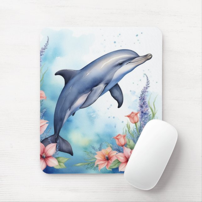 Sea Dolphin Mouse Pad (With Mouse)