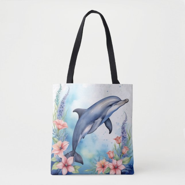 Sea Dolphin Tote Bag (Front)