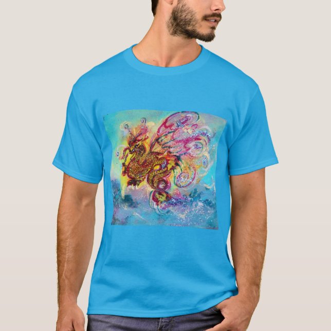 SEA DRAGON Blue Fantasy T-Shirt (Front)