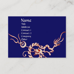 SEA DRAGON blue red black and white Business Card