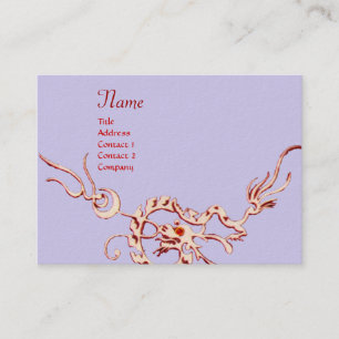 SEA DRAGON blue red black and white Business Card