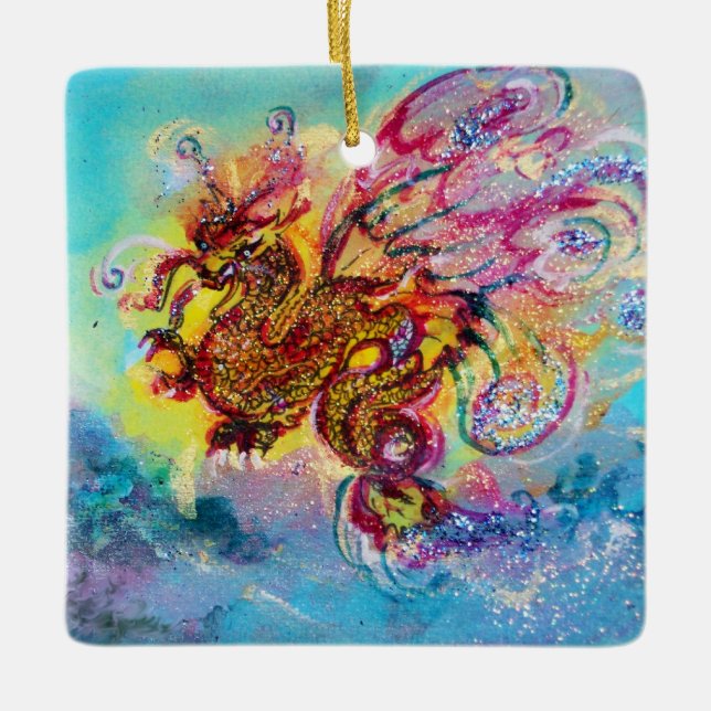 SEA DRAGON CERAMIC TREE DECORATION (Front)