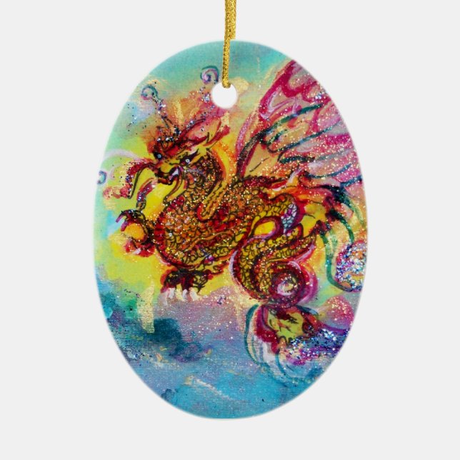 SEA DRAGON CERAMIC TREE DECORATION (Front)