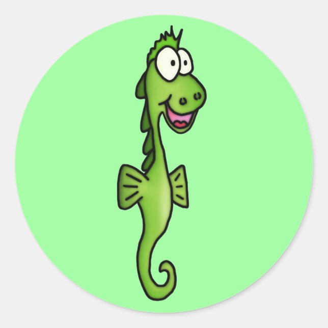 Sea Dragon Classic Round Sticker (Front)