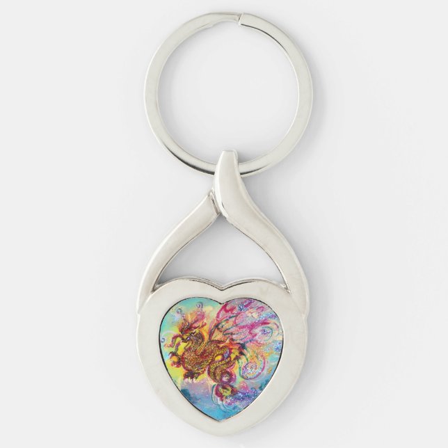 SEA DRAGON Heart Key Ring (Front)