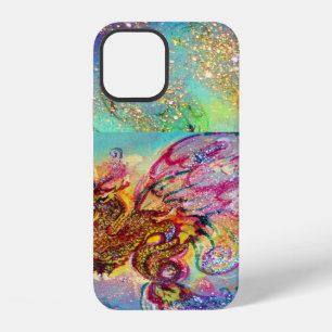SEA DRAGON IN GOLD BLUE SPARKLES iPhone CASE