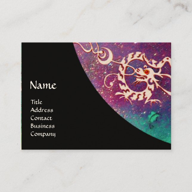 SEA DRAGON RED WAX SEAL , Beauty salon,Day Spa Business Card (Front)