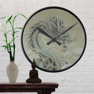 Sea Dragon Round Clock