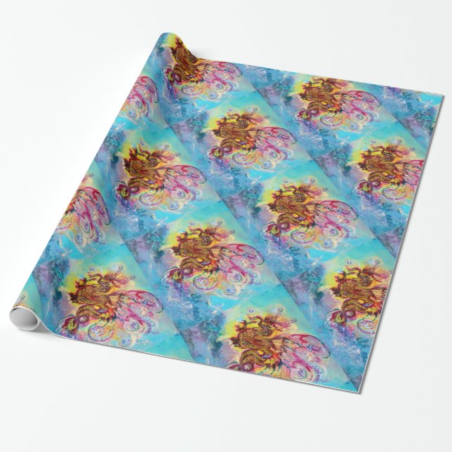 SEA DRAGON WRAPPING PAPER (Unrolled)