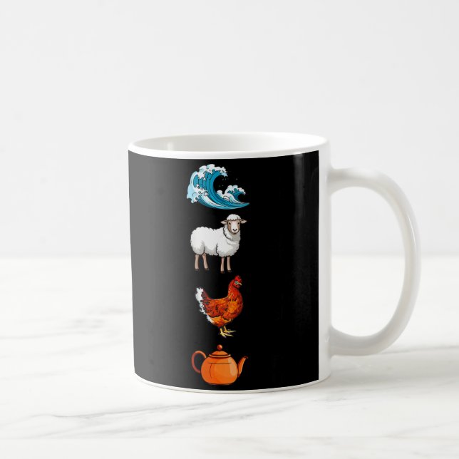 Sea Ewe Hen Tea Funny Joke Saying Quote Men Women  Coffee Mug (Right)