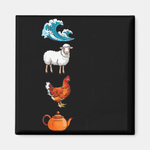 Sea Ewe Hen Tea Funny Joke Saying Quote Men Women  Magnet