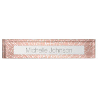 Sea Fan Coral Pattern Faux Rose Gold