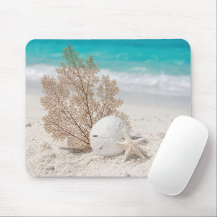 Sea Fan With Sand Dollar and Starfish Mouse Pad