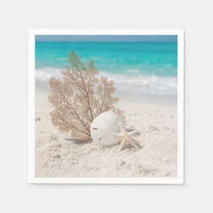 Sea Fan With Sand Dollar and Starfish Napkin