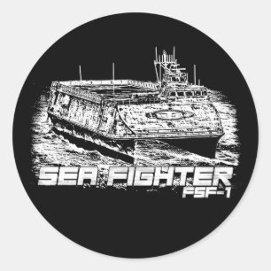 Sea Fighter Classic Round Sticker