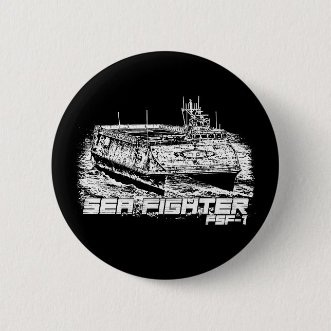 Sea Fighter Round Button (Front)