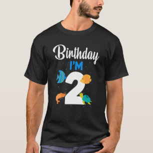 Sea Fish Birthday 2 Year Old Sea Fish Kids Girls T-Shirt