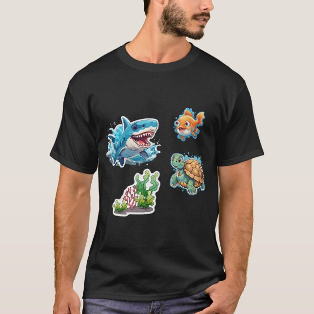 Sea Fish  cute T-Shirt (Front)