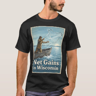 Sea Fishing Adventure â€“ Vintage Fisherman Sunset T-Shirt