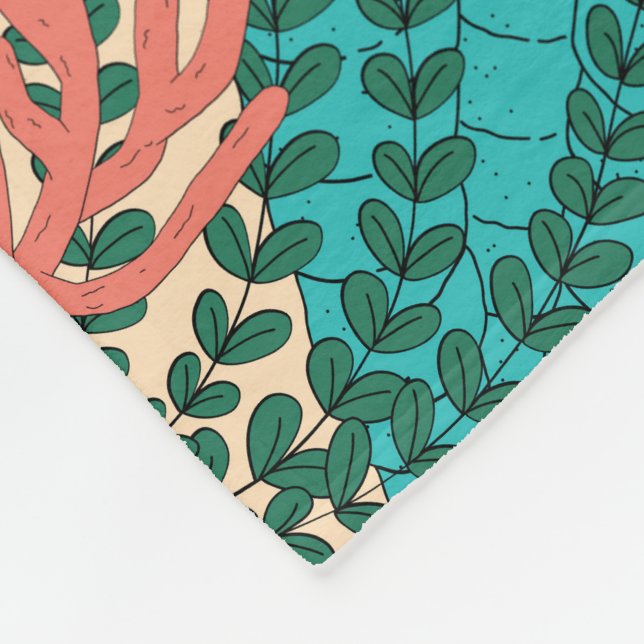 Sea  fleece blanket (Corner)