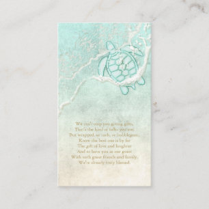Sea Foam Beach Wedding Wishing Well V3 ID837 Enclosure Card