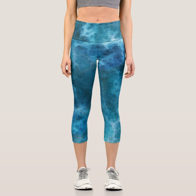 Sea Foam Capri Leggings (Front)