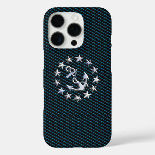 Sea Foam Chrome Yacht Flag Automotive Grille Print iPhone 16 Pro Case