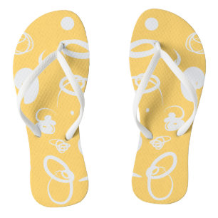 Sea foam design Adult Flip Flops