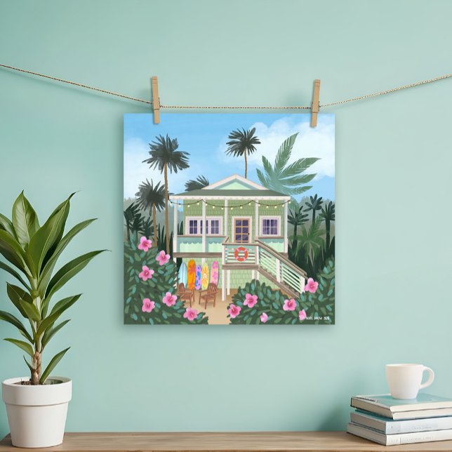 Sea Foam Green Beach House Poster (Creator Uploaded)