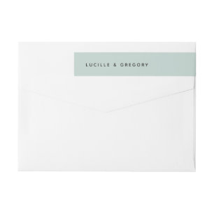Sea Foam Green Minimalist First Names Wrap Around  Label