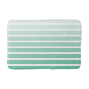 Sea Foam Green Stripe Shades Bath Mat