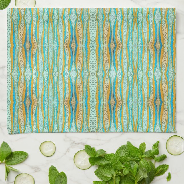 Sea Foam Kitchen Towel (Folded)
