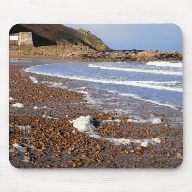 Sea foam on the beach mouse pad (Front)