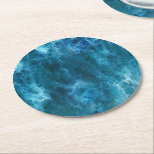 Sea Foam Round Paper Coaster