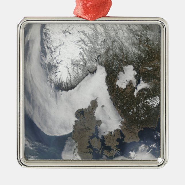 Sea Fog in Scandinavia Metal Ornament (Front)