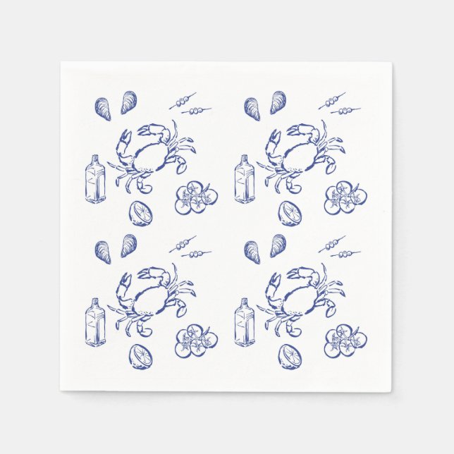 Sea Food Minimalism Napkin (Front)